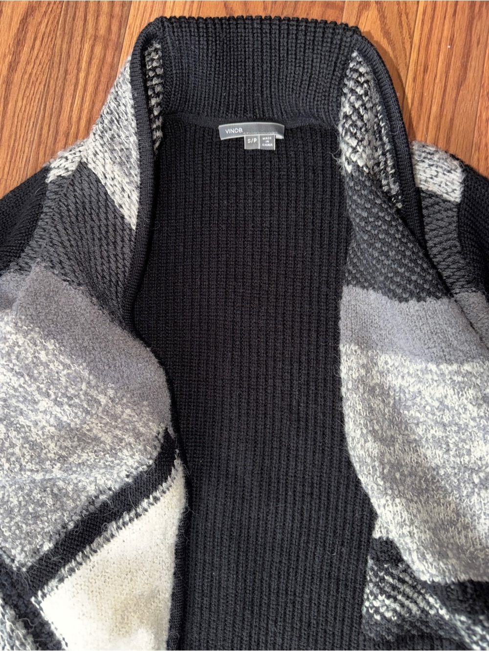 Vince Wool Alpaca Open Front Drape Cardigan Sweater - Style V286876147 - Picture 4 of 6